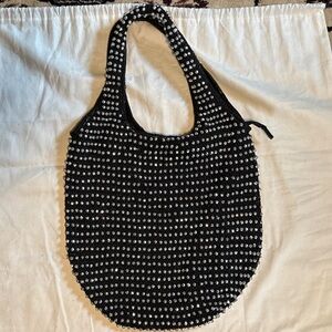 Vintage Melie Bianco Black Silver Studded Bag